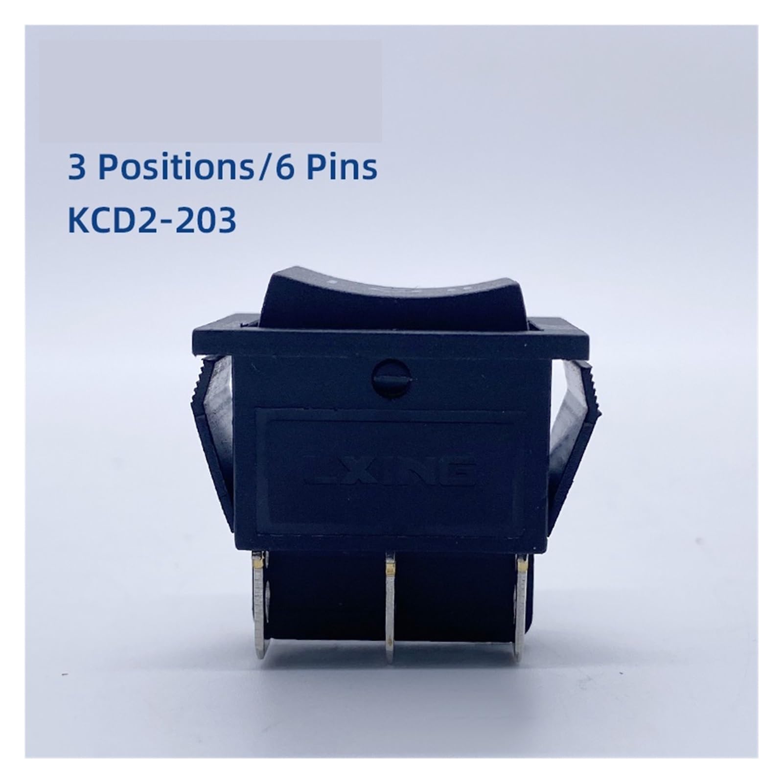 Interruptor basculante para embarcaciones, 10 Uds interruptor basculante 25 * 31 seis pines tres posiciones KCD2-203 16A