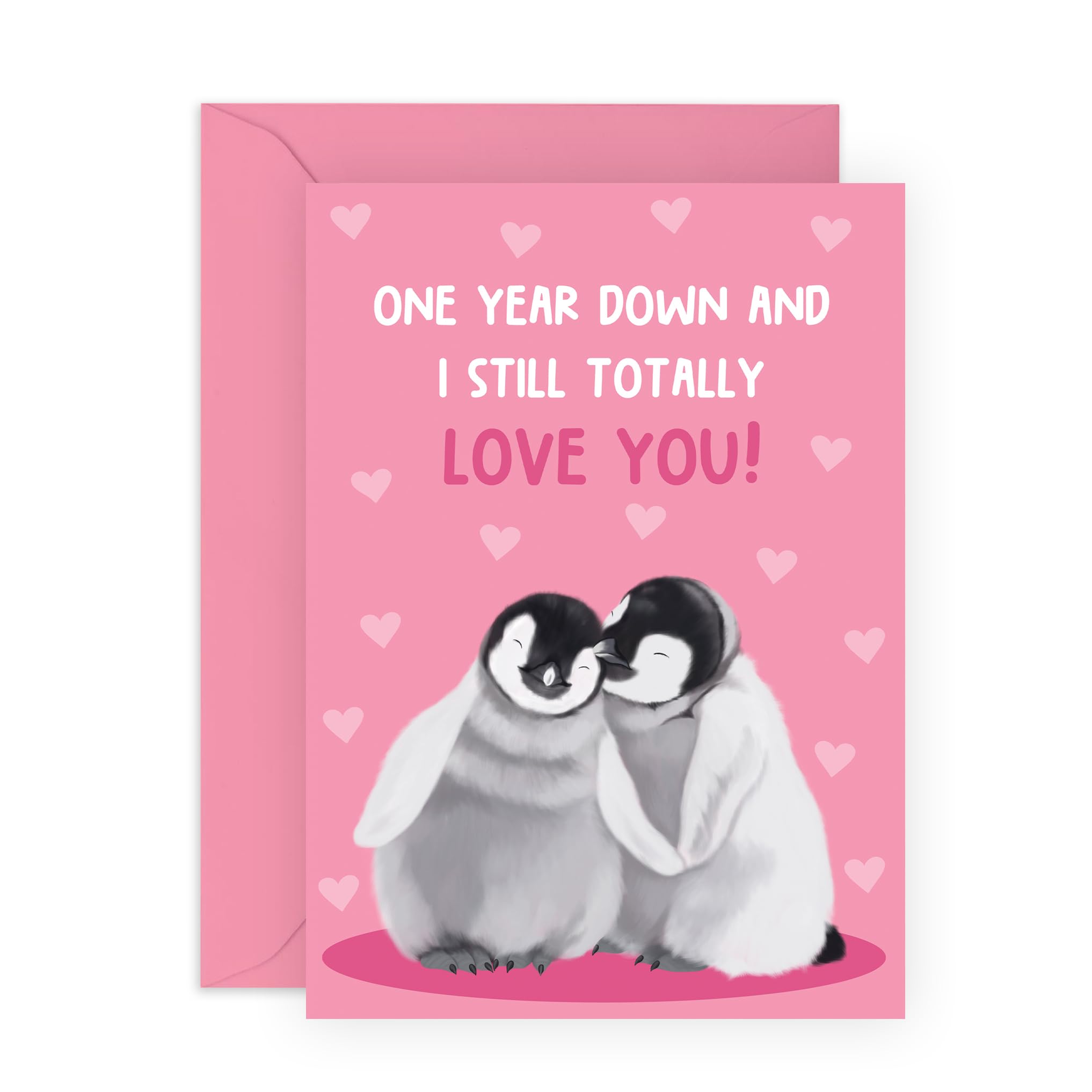 Regalo Aniversario Pareja Hombre Central 23 - Tarjeta Aniversario Boda Para Pareja - Para Marido Esposa - Lindos Pingüinos - 'Let's Do This Forever' - Para Novio Novia Prometido - San Valentin