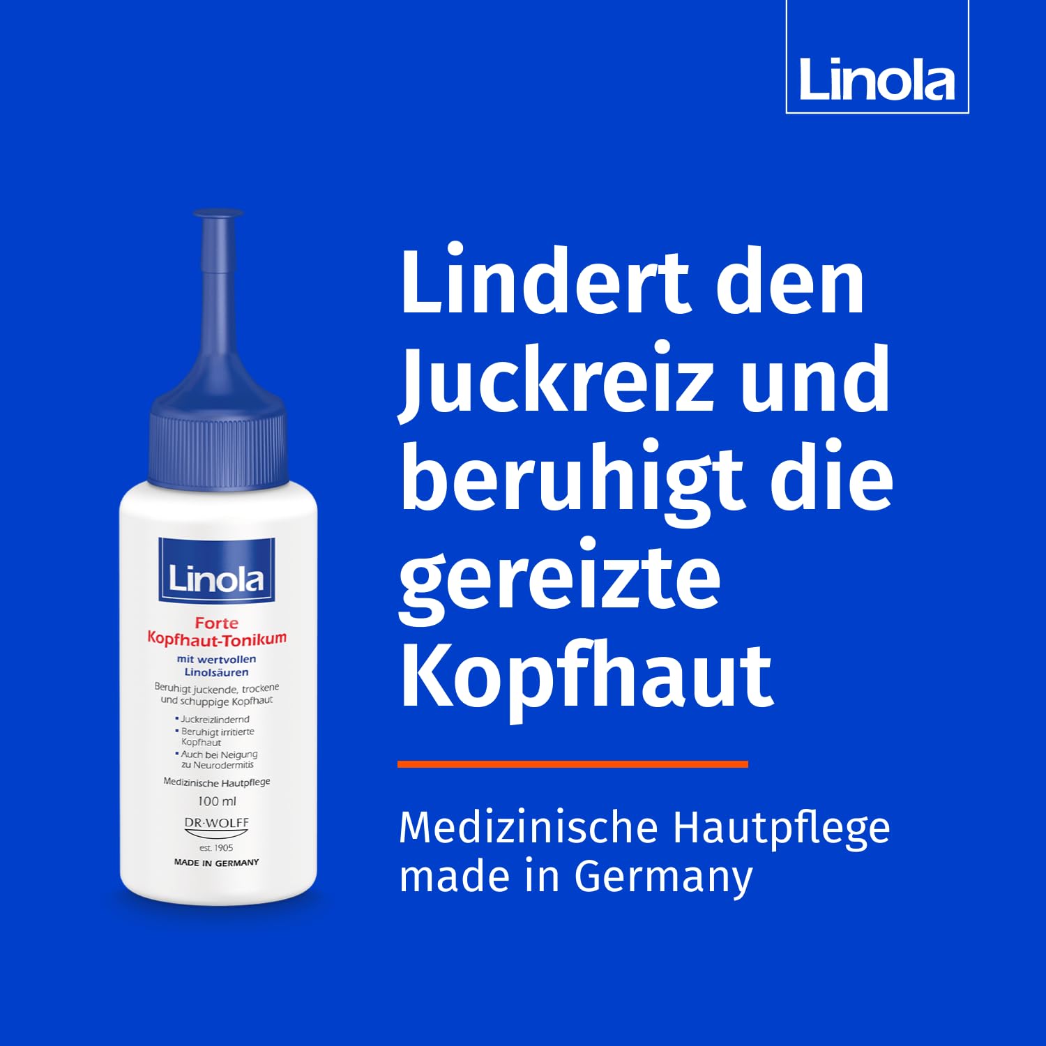 Linola Forte Shampoo 200 ml + Haar- und Kopfhautspülung 200 ml + Forte Kopfhaut-Tonikum 100 ml - Kopfhautpflege-Set bei juckender, trockener und schuppiger Kopfhaut