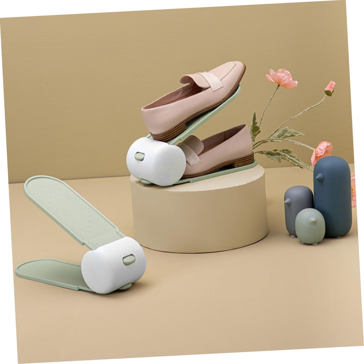 GLEAVI 2pcs Home Shoes Holder Shoes Shelf Non-Slip Storage Rack Creative Organizer