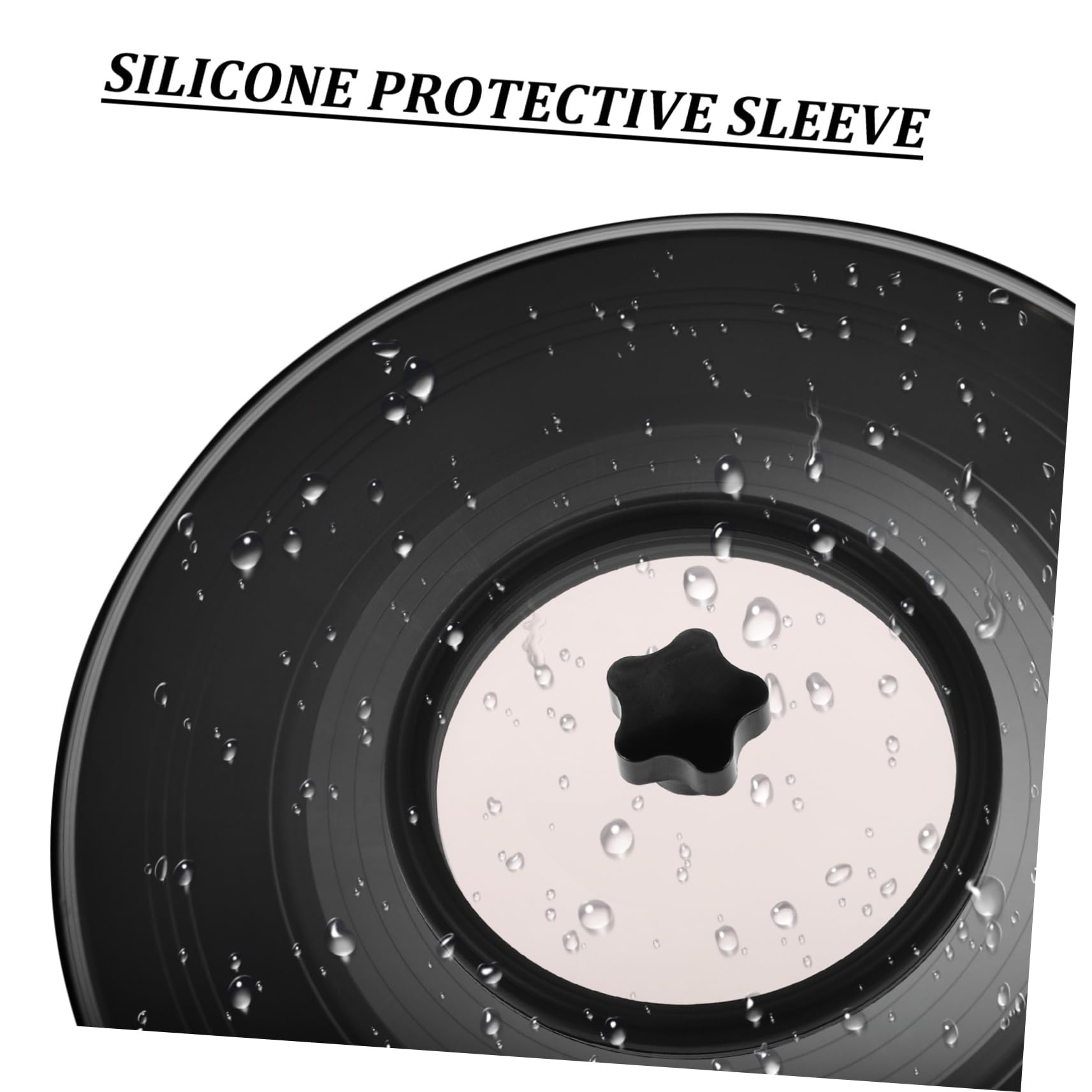 SUPVOX Protezione Per Pulizia Dischi Vinile Con Manicotto Silicone Strumento Professionale Per La e La Pulizia Degli Album Musicali Accessorio Anti-statico Per Etichette Discografiche