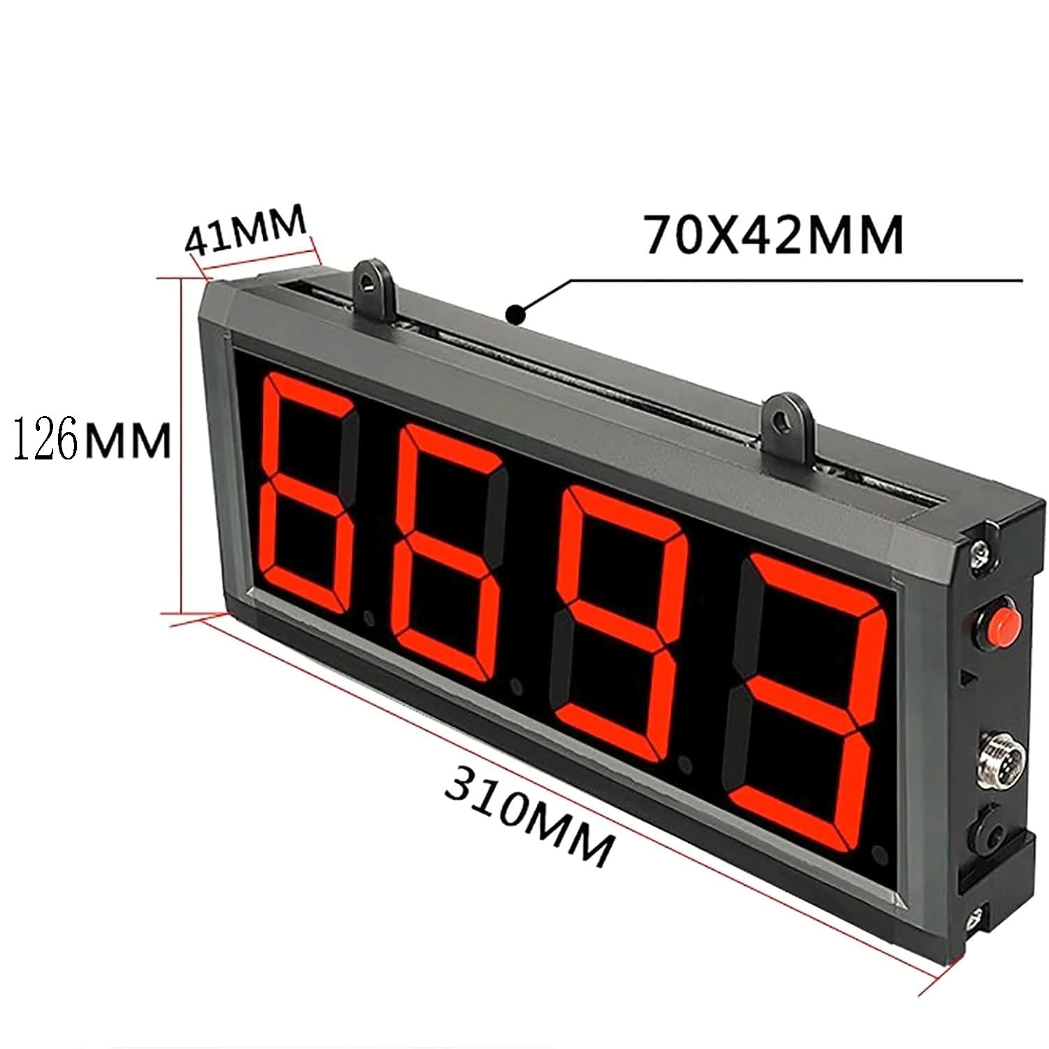 Contatore Digitale a LED con Telecomando, 4 cifre, Conta Fino a 9999, sensore da 70 cm, totalizzatore per fabbriche, officine, Nastri trasportatori, Linee di Produzione,