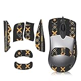 Printed Full/Half Cover Mice Sticker Anti-Slip Mouse Sticker for Microsoft IE3.0 IE3PRO Gaming Mouse,Black Gold Full