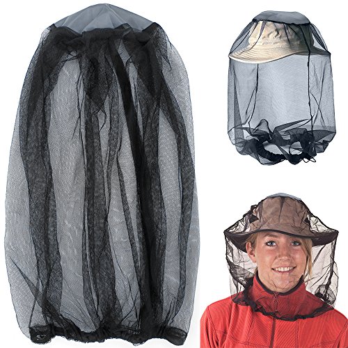 IHUIXINHE Mosquito Head Net, Mesh Protective Cover Mask Face Anti-Moustique Bee Bug Insect Fly Mask Hat for Beekeeping Apiculteur Pêche à l'extérieur, Insect Repellent Netting