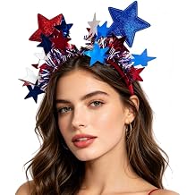 4th of July Headband Glittery Stars Headband Hair Accessory for Independence Day Patriotic Party Decorations