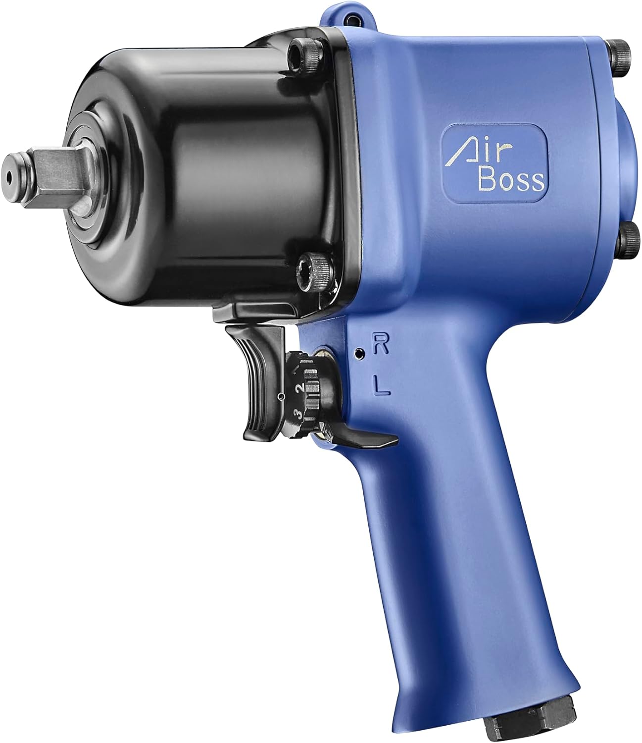Airboss AW-140P 1/2" High-Performance Lightweight Air Impact Wrench – 1450 ft-lb Breakaway Torque Twin Hammer Design for Heavy-Duty Automotive and Industrial Applications