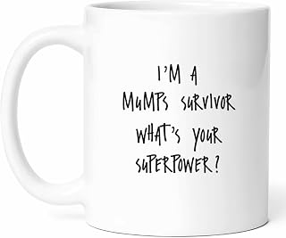 Mumps Awareness Mug - Viral Coffee Cup - Health Advocate Funny Gift From Family - Immunization Tea Mugs - Prevention Cups - 11 Oz Ceramic Gifts For Community Supporters, Birthday, Him, Her, Month