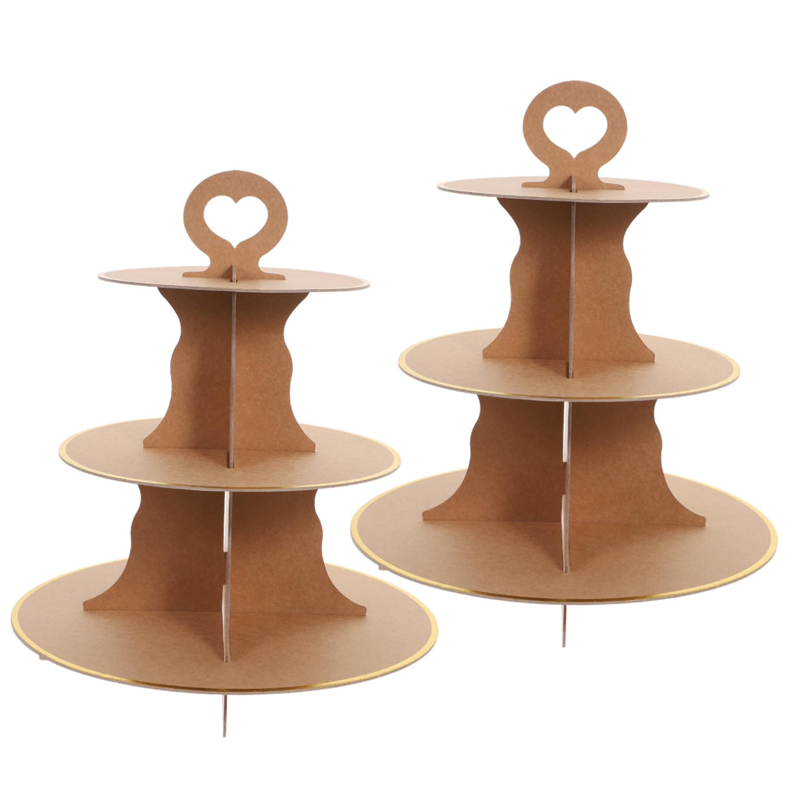 Cabilock 2pcs Decorative Paper Cupcake Stand Display Rack for Parties Birthdays and Weddings Capacity Dessert Holder for Cakes and Snacks