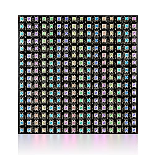 SEZO LED Matrix WS2812B Panel RGB 5050SMD 16x16 256 Pixels Digital Flexible Individually Addressable for Arduino LED Programmed Panel Screen Image Video Display Full Color Lighting DC5V