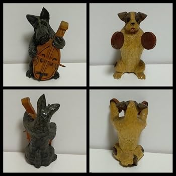 Amazon.co.jp: '40 '50 ミニチュア 犬のオーケストラ 木製 イヌ DOG