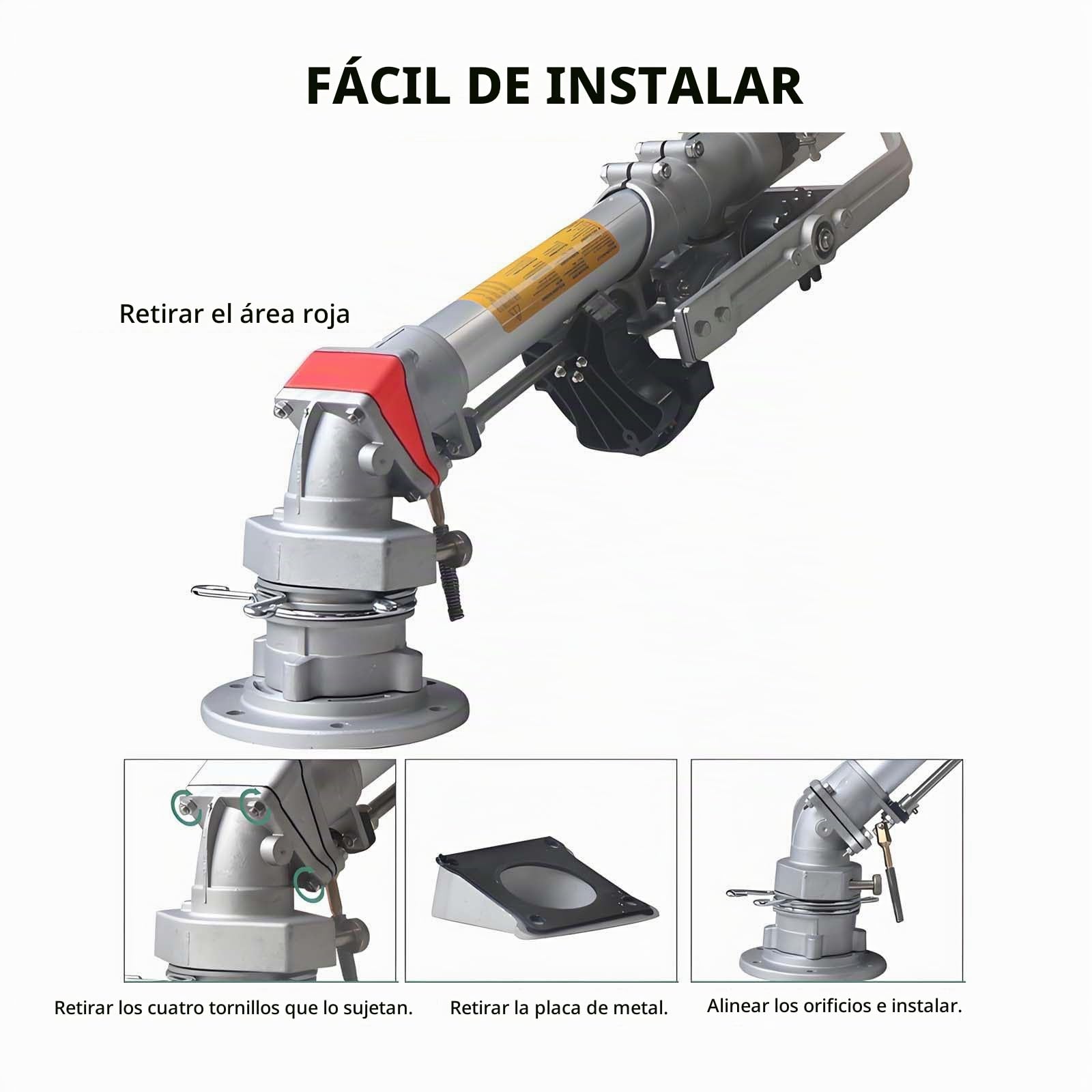 Aspersor de riego agrícola, aspersor automático de 2", cañón de lluvia potente, rotación lenta de 360° con juego de 5 boquillas de repuesto, para eliminación de polvo industrial y riego agrícola.