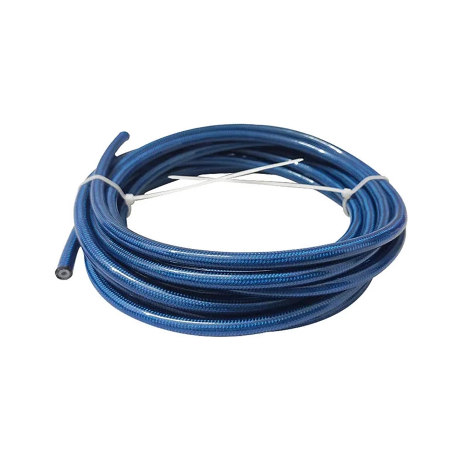 Aqyhsotw Ptfe Blue Motorcycle An3 5M/Lot Braided Stainless Steel Ptfe Brake Line Hose Fluid Hydraulic Hose Ptfe Brake Lines Kit(Ptfe Blue)
