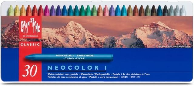 Caran Dache Metal tin with 30 Assorted Colours