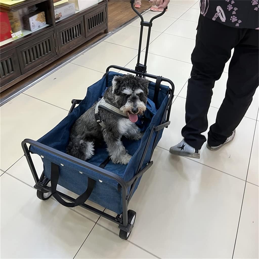 JSEIAJB Portable Garden Carts Leisure Camping Wagon Beach Cart Folding Cart with Wheels Outdoor Shopping Carts Camping Fishing Trolley