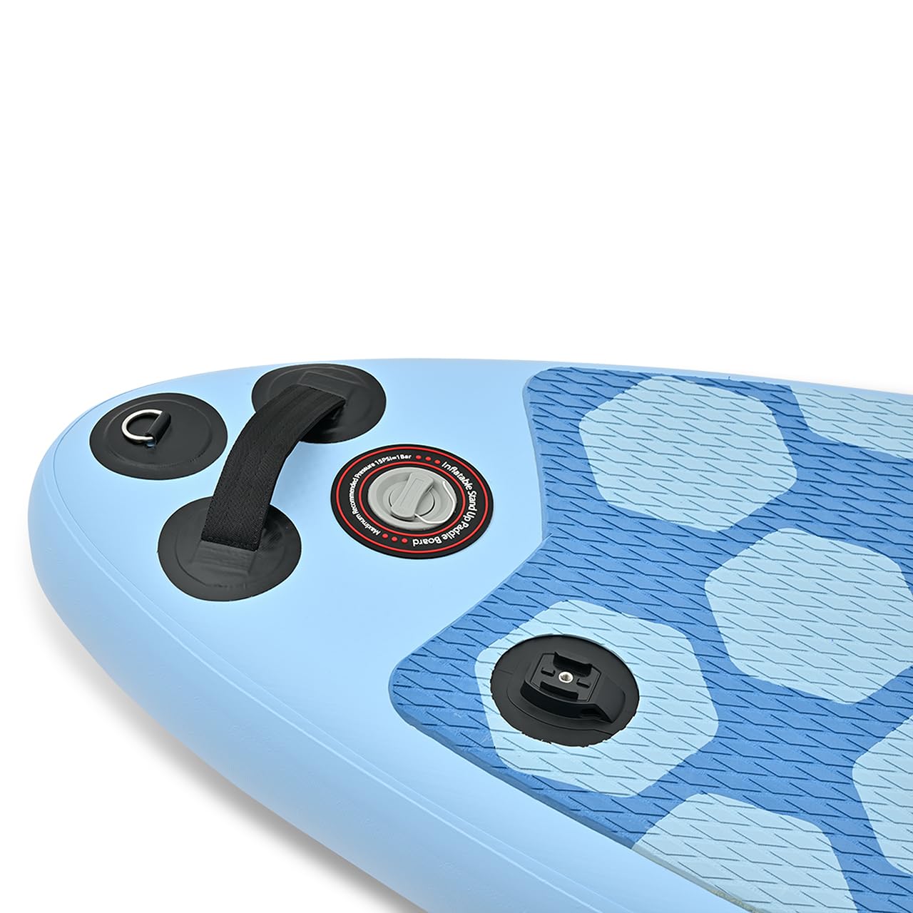 FUXLIFE Deska SUP FX-SUP320D1 niebieska nadmuchiwana - wioslo stojace dla doroslych - 320 x 81 x 15 cm - obciazenie do 150 kg - z pompka, torba, wioslem i 3 pletwami w zestawie