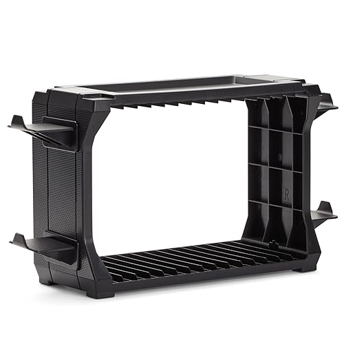 Miniatura 7 de ionX Video Game Storage Stand for Blu-Ray and Game Cases, Fits 4 Controllers, Holds 15 Cases (Black)
