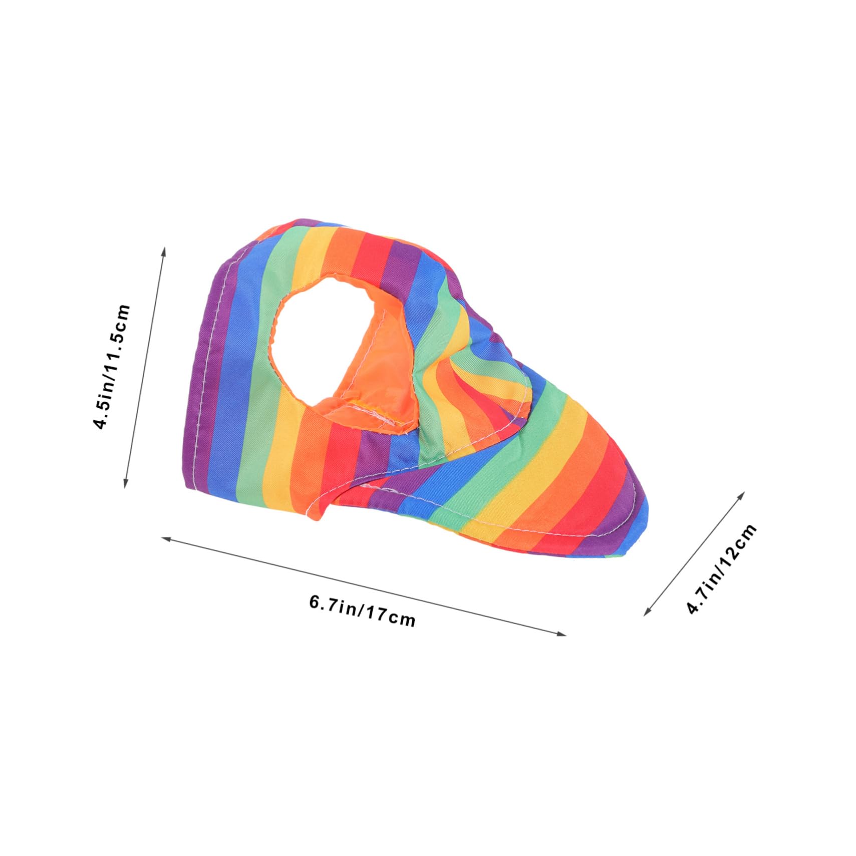 Happyyami Dog Baseball Hat for Pets Adjustable Visor with Ear Fashionable Sun Protection Cap for Puppies Rainbow Color Dog Accessory for Outdoor Activities