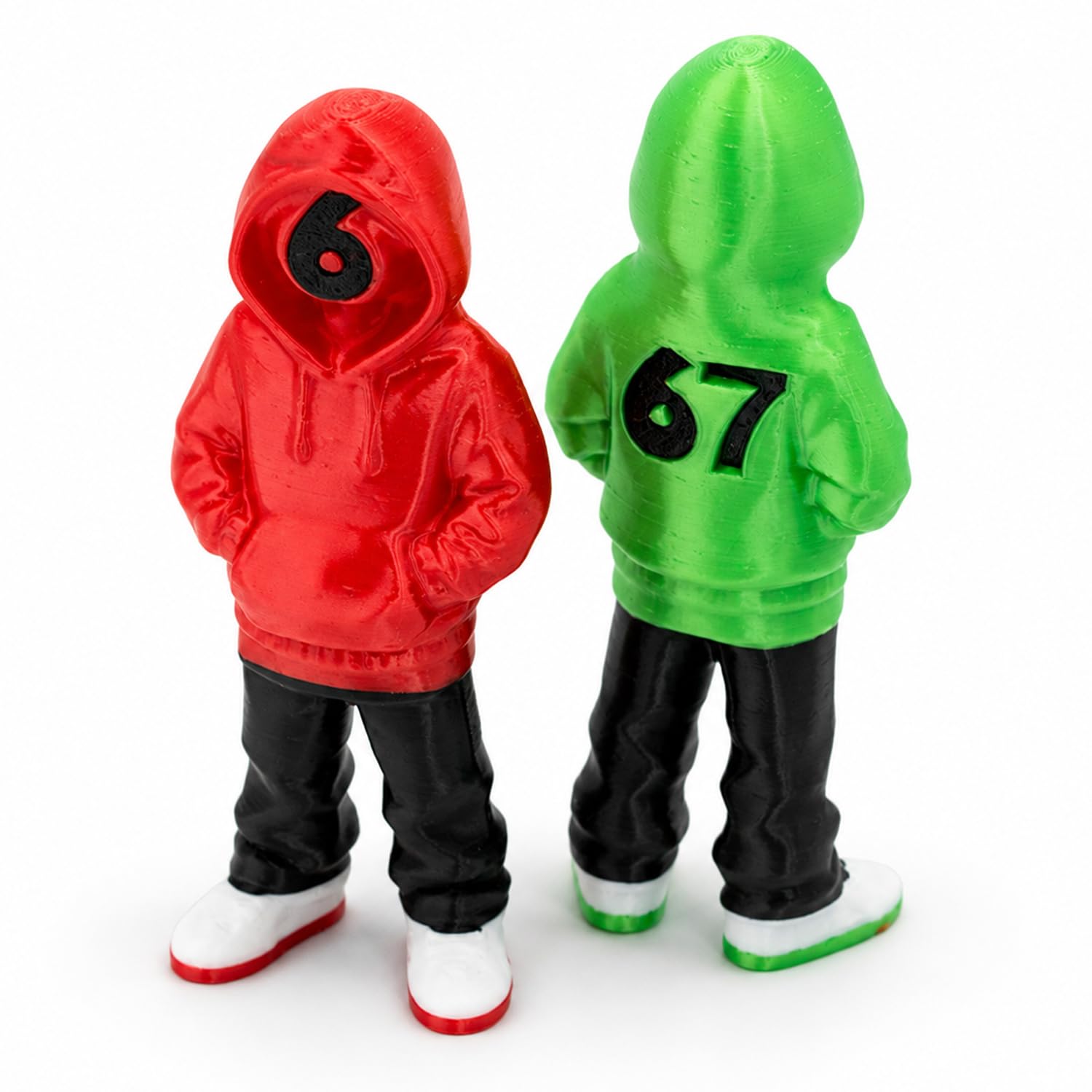 Brainrot 67 Dekofiguren Wohnzimmer, 3D Miniaturfiguren Figuren, Six Seven Skulptur Deko, Skulpturen Deko für Bücherregal, Schreibtisch, Wohnung, Tisch, Fensterbank, Kreative Geschenkideen für Freunde