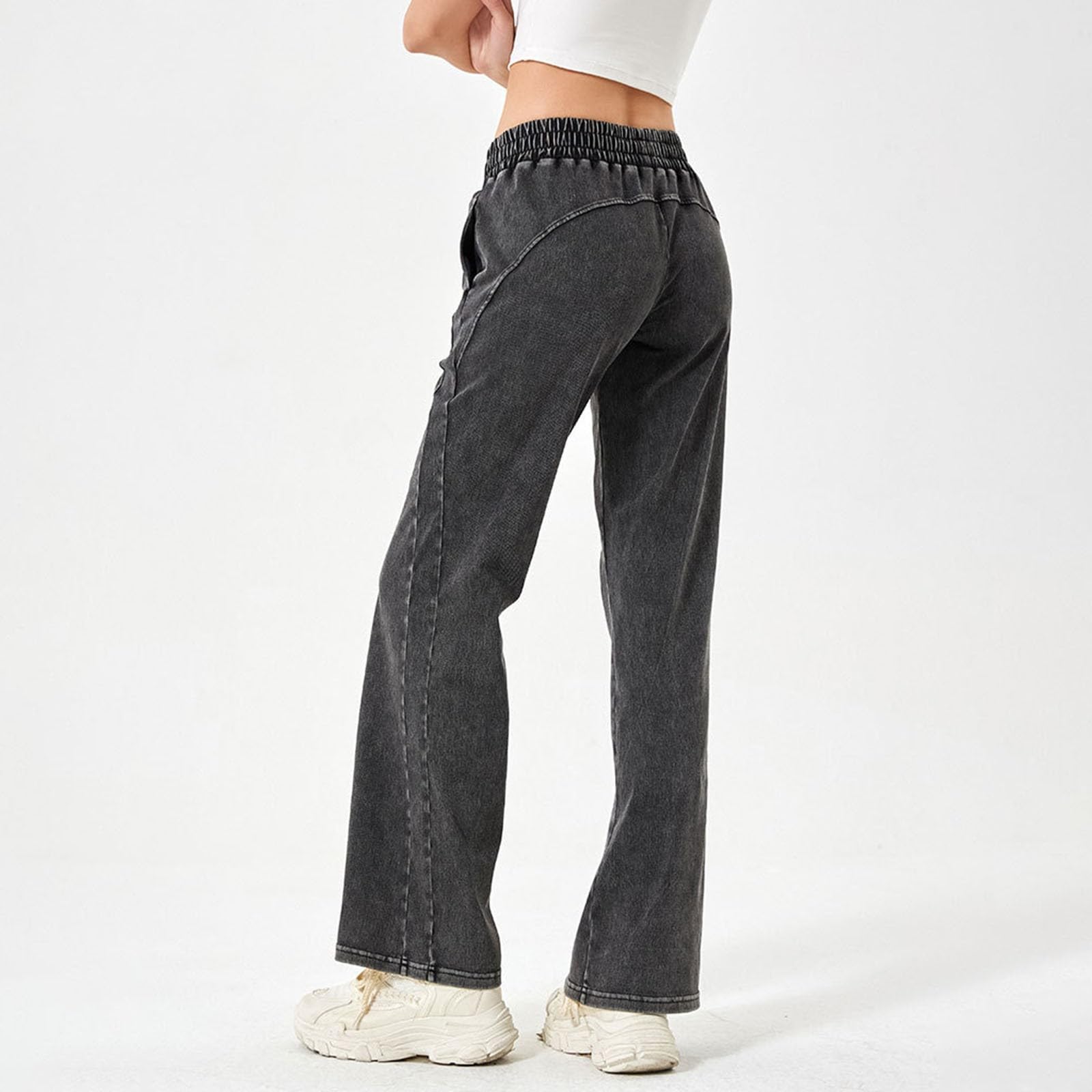 Pantalones De Verano Mujer Verano, Pantalones Vaqueros Mujer De Trabajo, Holgados Cintura Lavada Y Pulida Pantalón Deportivo Pantalon Pantalón Pantalon Pirata