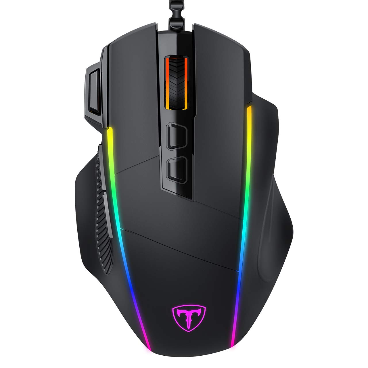 RGB Gaming Mouse Wired, Gihokod Ergonomic Computer Mouse with Chroma RGB Backlit, 8000DPI Adjustable, 8 Programmable Butto...