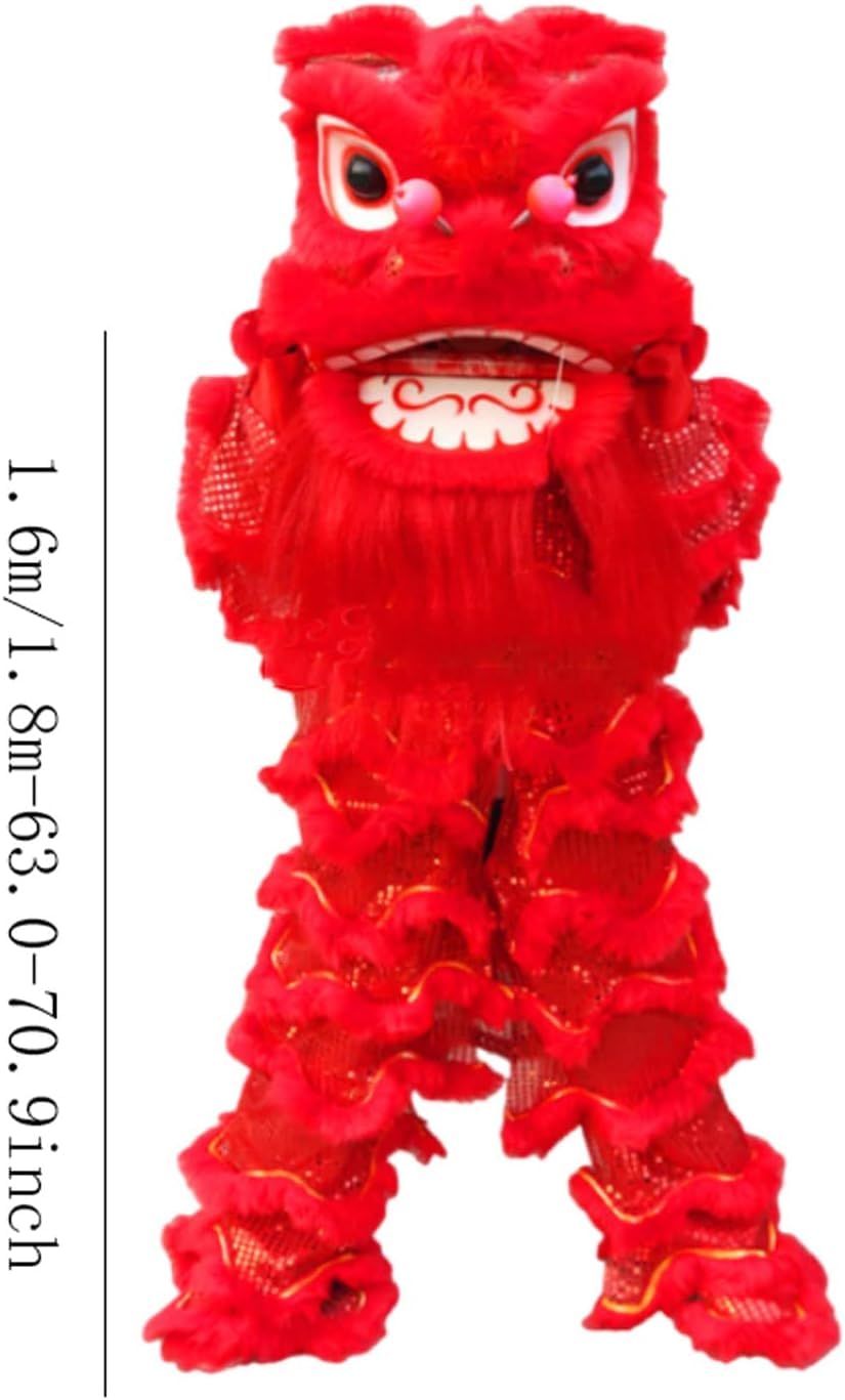 Drago Cinese per Feste Danza del Drago Cinese Puntelli di Leone Costume Spettacolo Paillettes Accessori per La Senior Arte Popolare Feste Cinesi in Italia(Yellow)