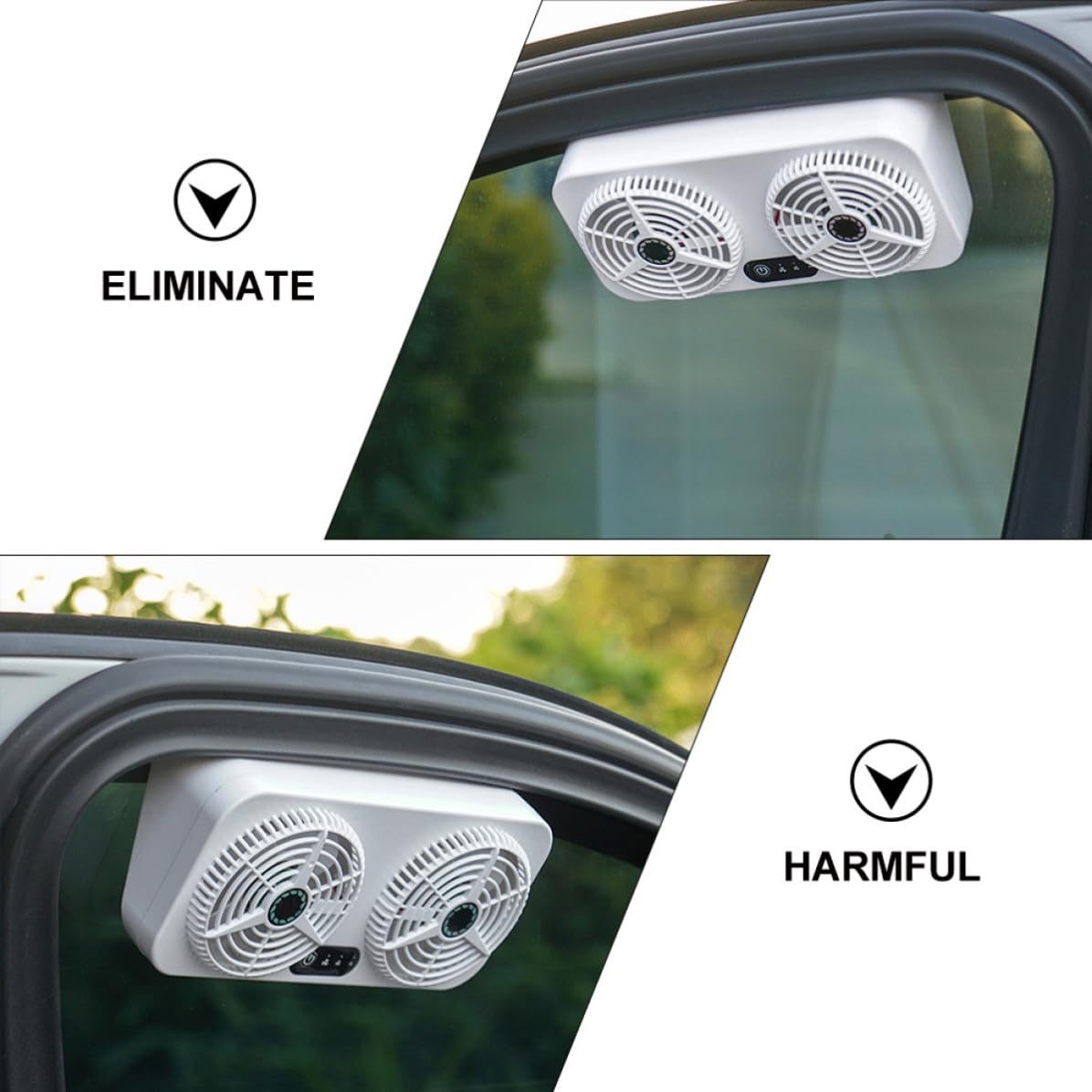 EXCEART Ventilador de Escape USB para Coche, Refrigeración y Ventilación