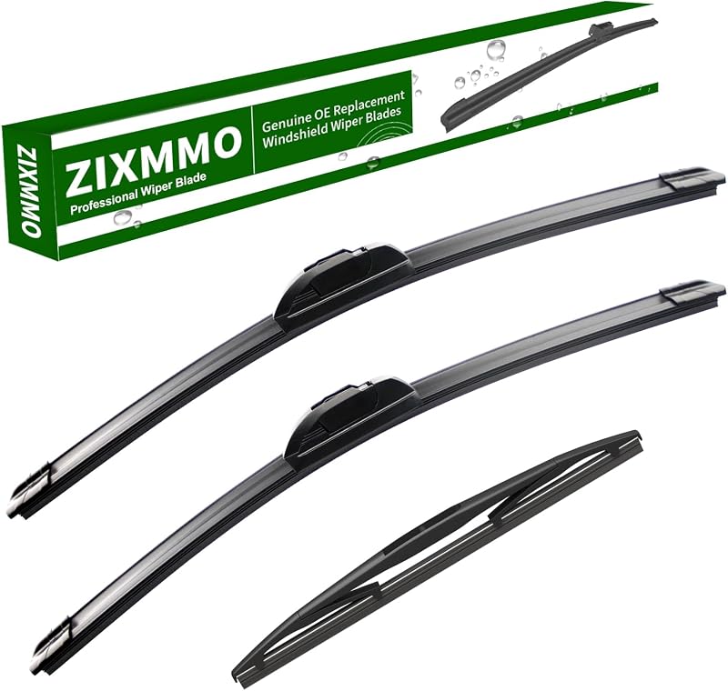 Palhetas do limpador de para-brisa ZIXMMO para Subaru Forester 2014 a 2018 – Kit com 3 unidades