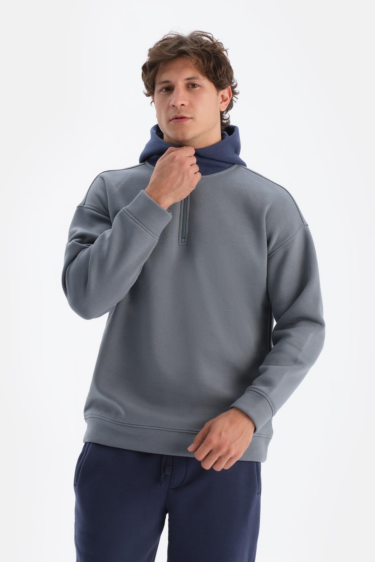 Dagi Erkek Kapişonlu İçi Şardonlu Sweatshirt Pamuklu Örme…