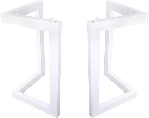 Patas de acero en forma de L de 28 pulgadas para mesa de comedor, estilo campestre, cocina industrial, oficina, escritorio de computadora, juego de