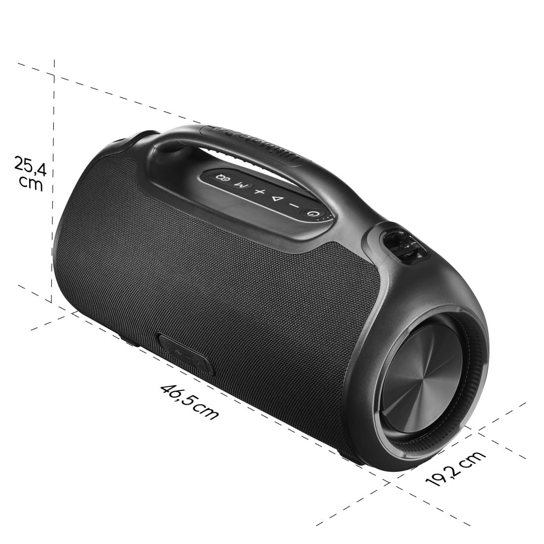 Hama Bezprzewodowy przenośny głośnik Bluetooth Ultimate Pro, mocny 120 W, 24-godzinny czas ładowania, wodoodporny głośnik IPX6, pyłoszczelny, wbudowany power bank USB-C, czarny