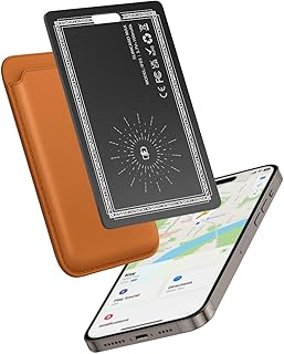 MEIJIEM Wallet Tracker Card, Tracker Card 0.07 in for Wallet, Passports, Luggage, Key and Item Locator, with Apple Find My Feature, Ip68 Waterproof, Rechargeable