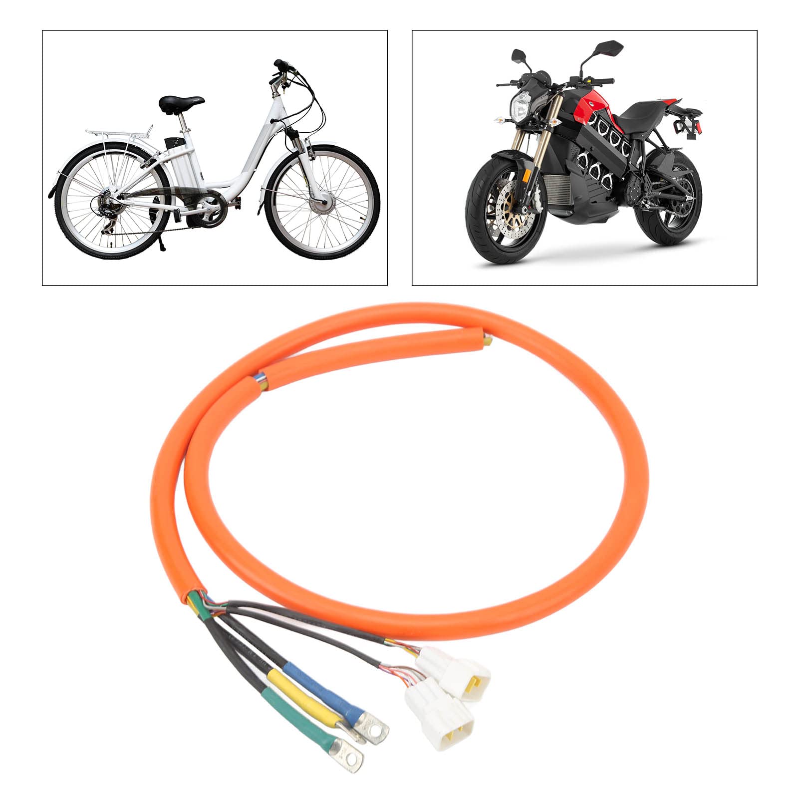FILFEEL Uniwersalny Przedłużacz Silnika .35 M – 10 MM2 – Miedziany Przewód o Dużej Wytrzymałości do Silników Motocykli, Skuterów ATV i Pojazdów Elektrycznych