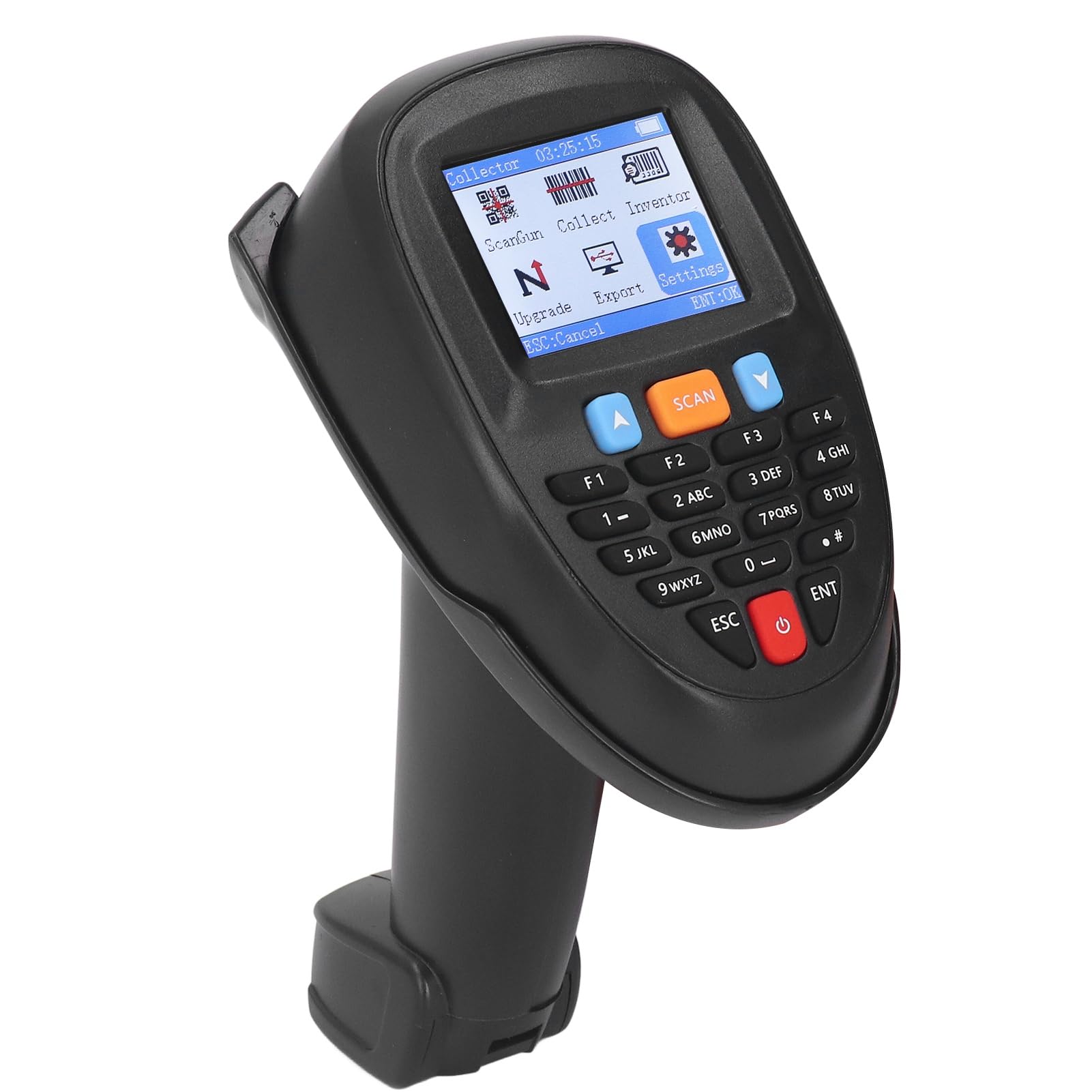 Lettore di Codici a Barre Lettore di Codici a Barre CCD Wireless a Luce Rossa da 2,4 GHz Display da 2,2 Pollici Raccoglitore Dati Lettore di Codici a Barre Base di Ricarica