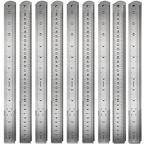 Règles en acier inoxydable 30,5 cm avec table de conversion métal