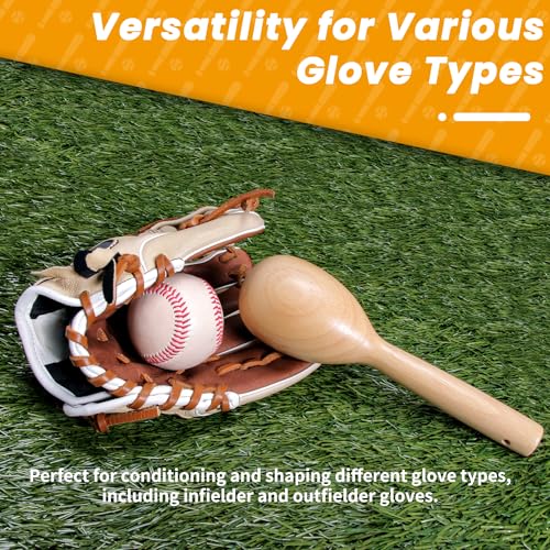 Qwivo Baseball Glove Mallet - One-Piece Solid Construction for Quick Pocket Creation | Stretch Finger Holes | Softball & Baseball Conditioning (Mallet-B) - Thumbnail 5