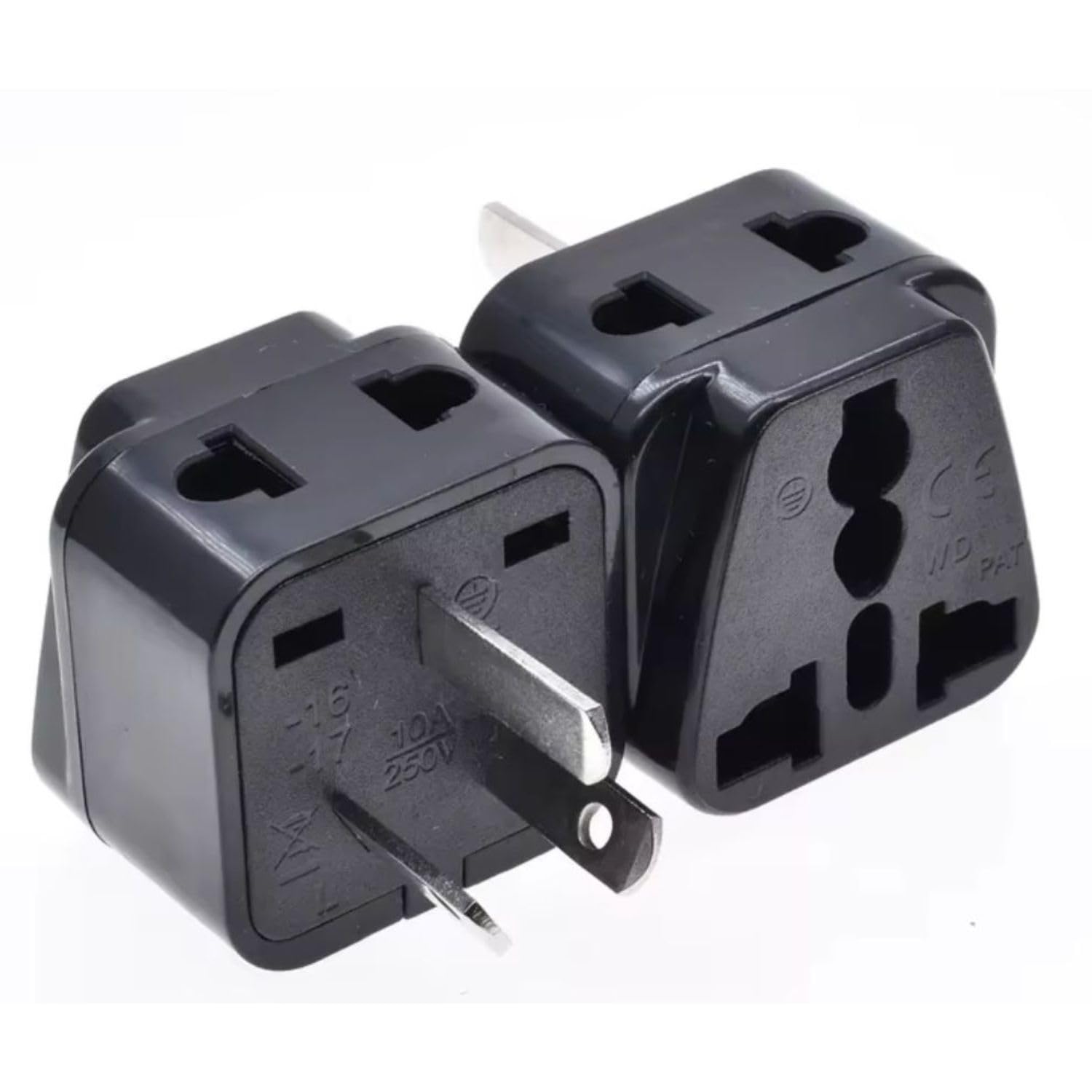 Vadda Bai Type I Adapter for Australia – Universal Travel Plug Converter – India to Australia, China, New Zealand, Fiji – 2 in 1 – for Mobile Phones, Laptops, Camera – 10A 250V – Black, 2 Adapter-image-11