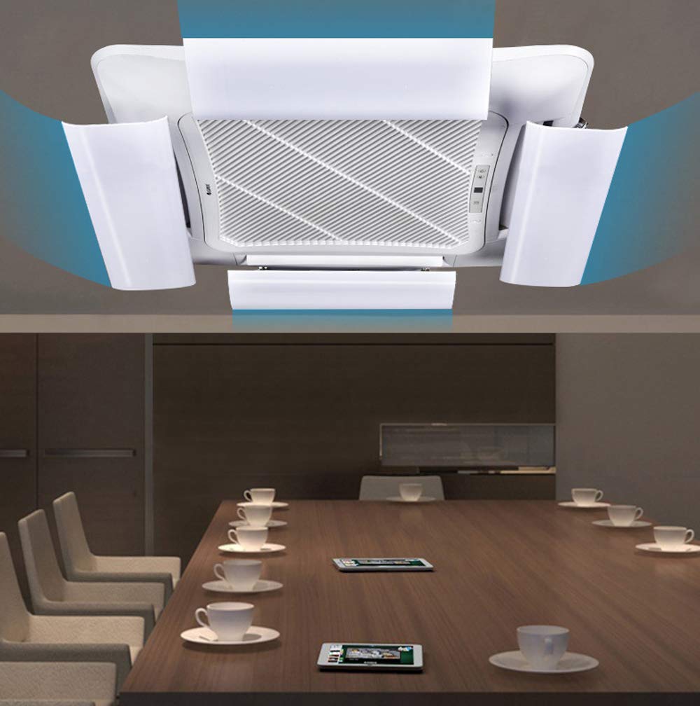 Deflettore del condizionatore d'aria per aria condizionata centralizzata a soffitto, Impedire all'aria di soffiare dritta, Regolabile in Inclinazione, Lunghezza:54 cm,Materiale ABS leggero (un pezzo)