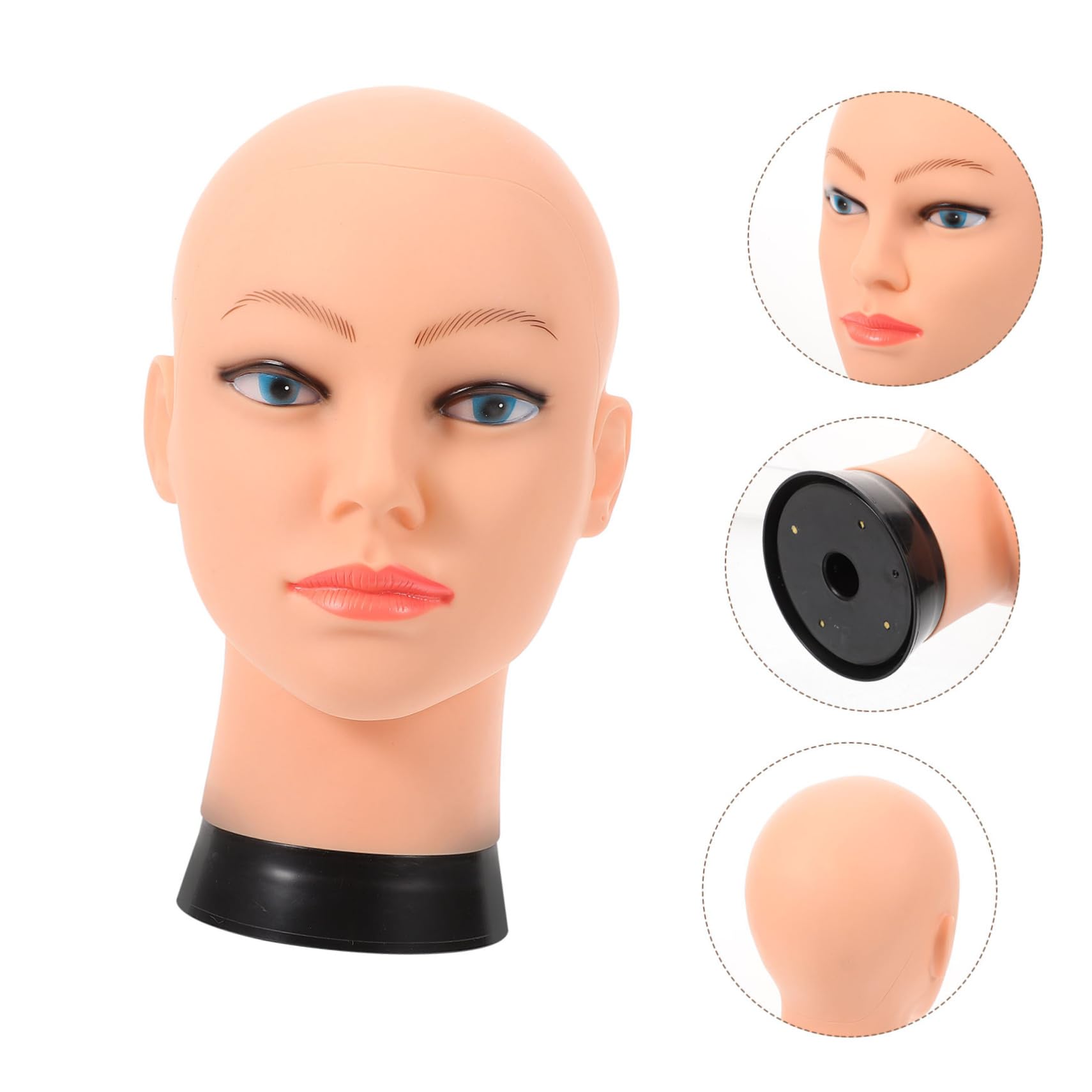 Testa Di Manichino Per Parrucche Espositore Per Cappelli Femminile Supporto Per Parrucche e Cappelli Realizzato in Pvc Robusto