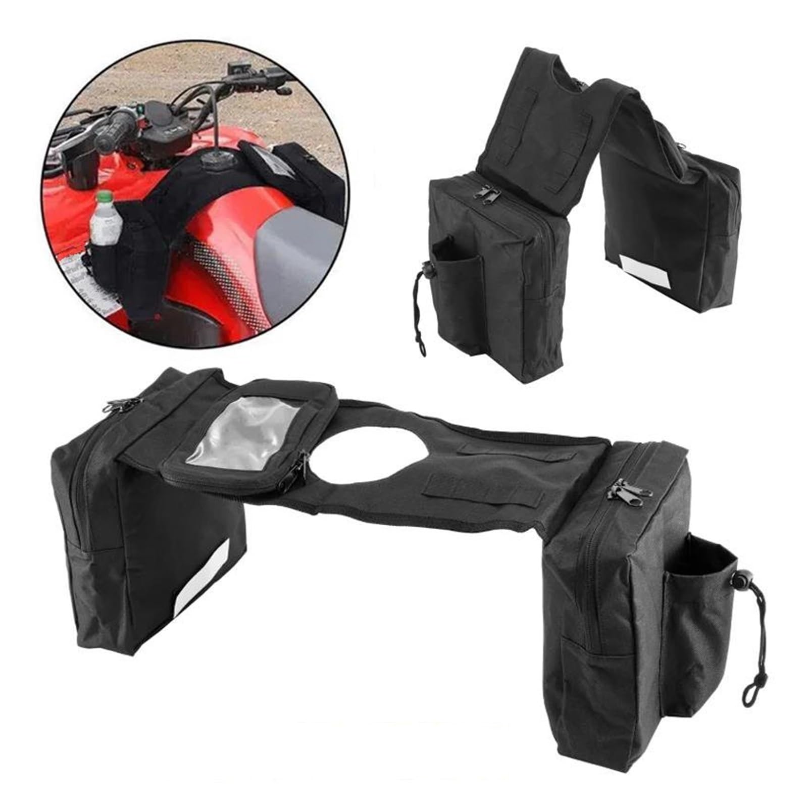 pour Moto Morini X-Cape 650 1200 Sacoche De Réservoir D'essence Étanche À Suspendre Sacoche Latérale De Réservoir(A)