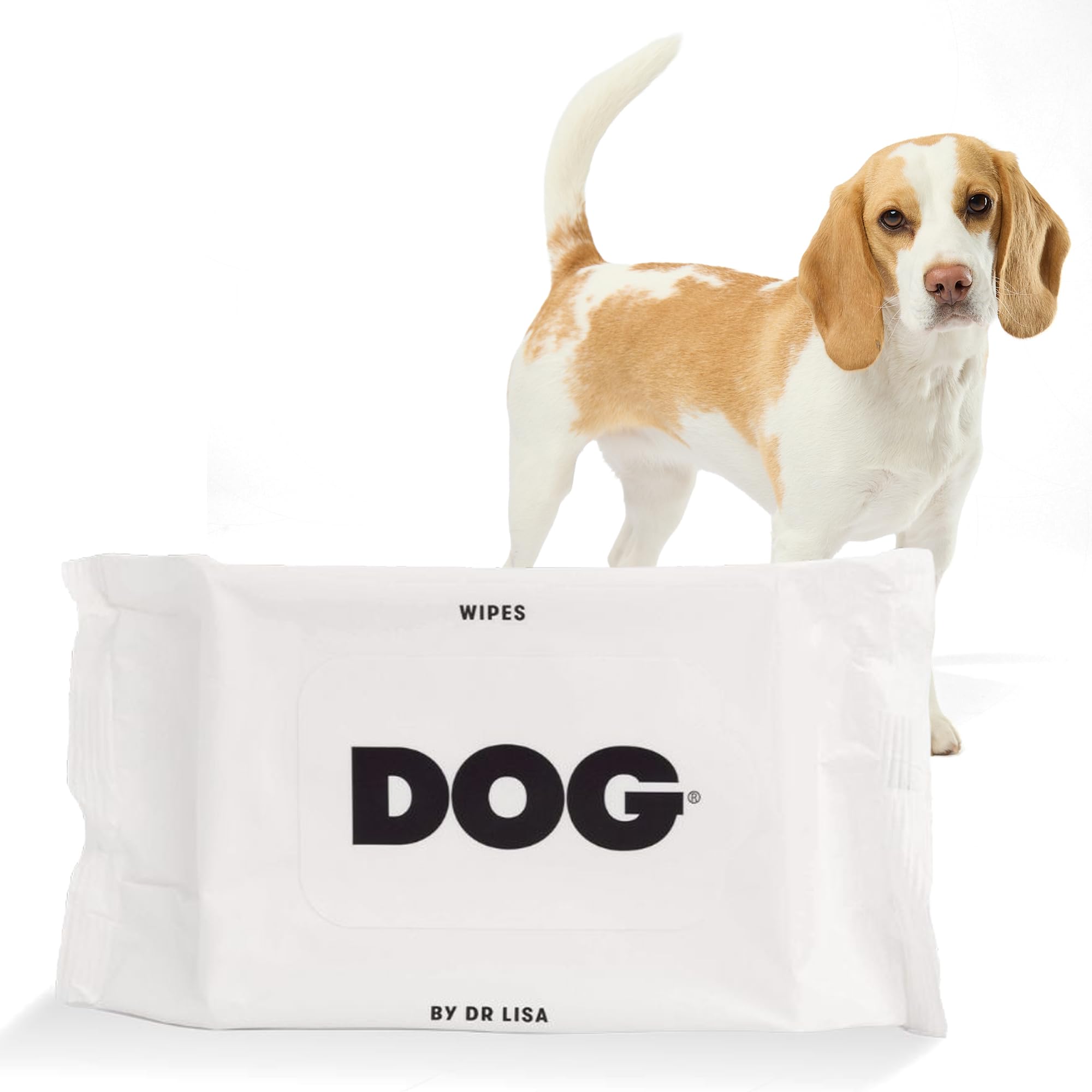 DOG by Dr Lisa - Lingettes de voyage pour chiens - À base de plantes - Lingettes de bain naturelles pour chiens - Fabriquées à partir de bambou 100 % compostable - Créées par des vétérinaires
