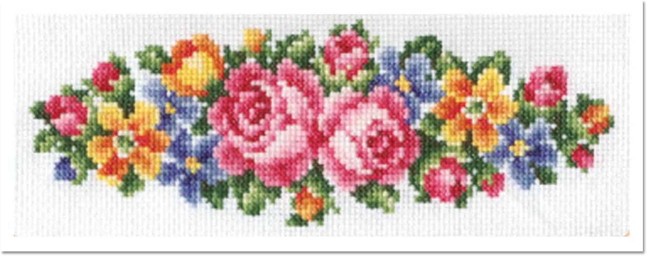 [WinCraftArt] Pretty Rose DIY Cross Stitch Jacquard Tissue Cover Pattern Complete Kit
