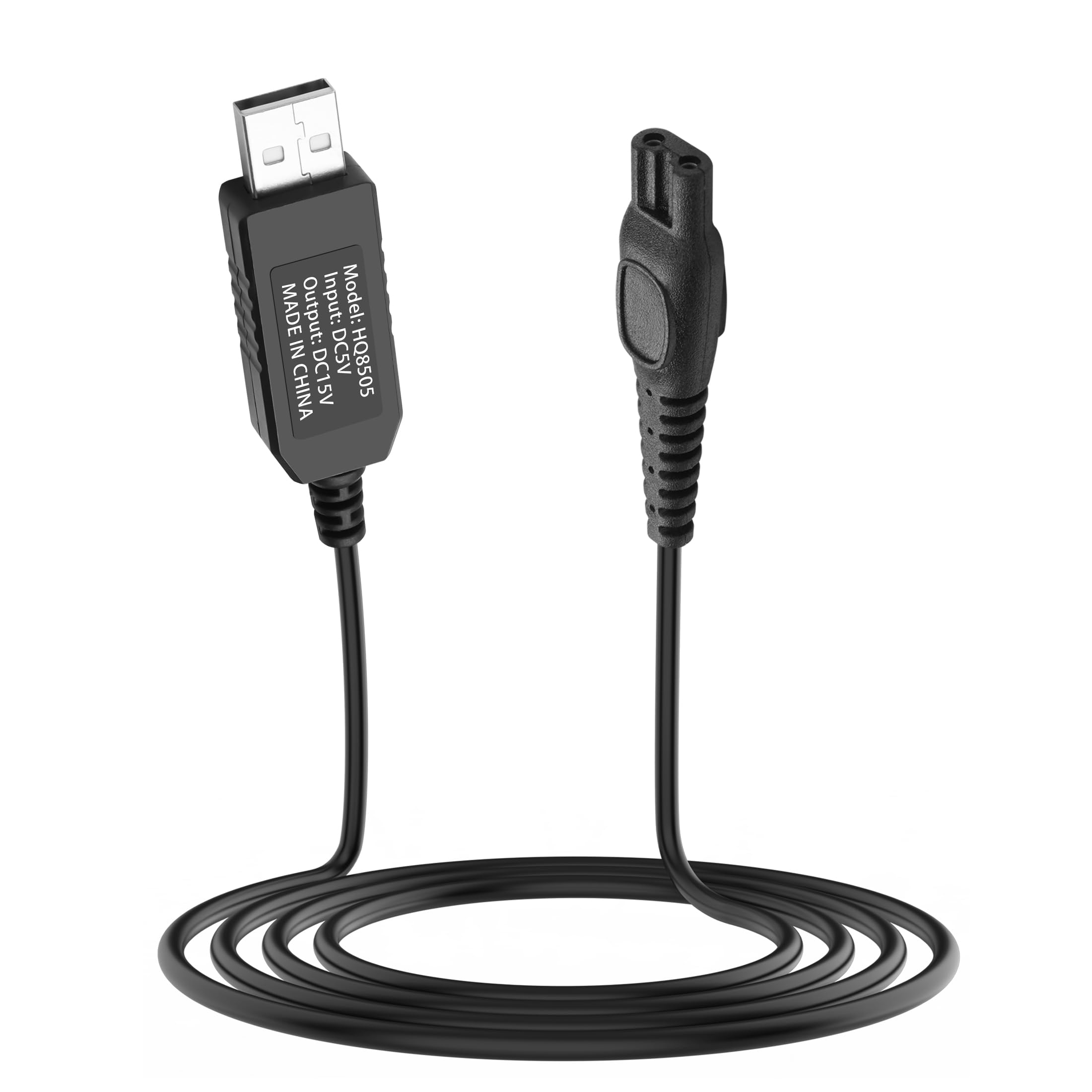 YAODHAOD Cavo di ricarica da 15 V, compatibile con Philips One Blade per 3000 5000 7000 9000 Series MG7745 MG7730 MG7720 MG7710 QP6510 QP6520 QP6530 QP6541 QP6550 QP650 620 Q. P6650