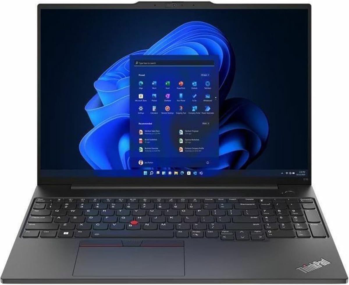 Lenovo ThinkPad E16 Gen 1 21JT001QUS 16" Notebook - WUXGA - 1920 x 1200 - AMD Ryzen 7 7730U Octa-core (8 Core) 2 GHz - 16 GB Total RAM - 8 GB On-Board Memory - 512 GB SSD - Graphite Black