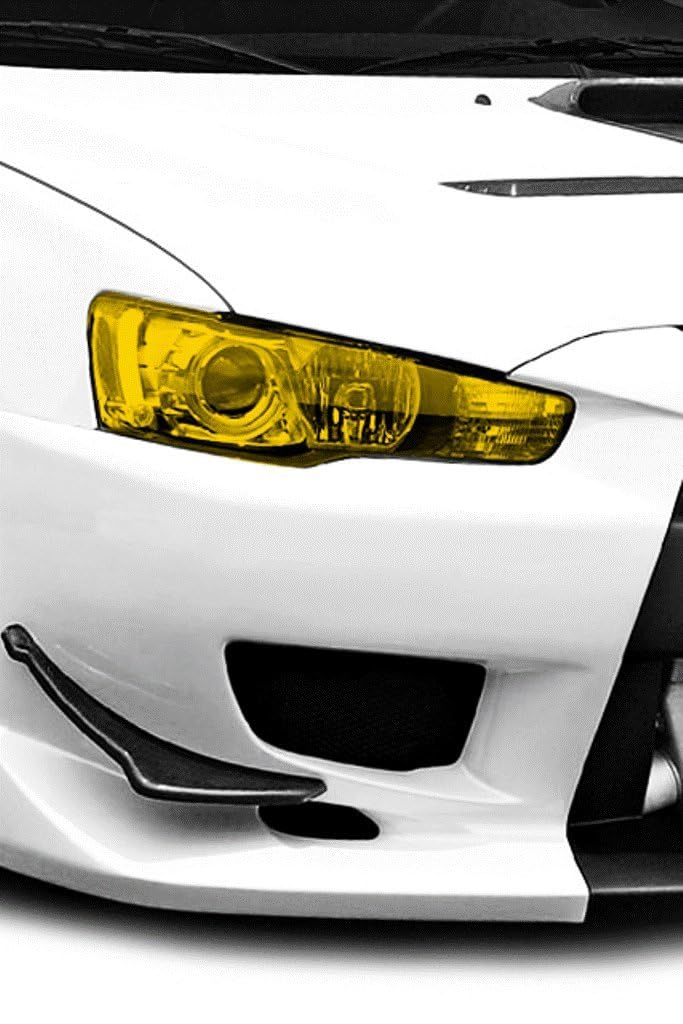 Vicinity Transparent Colored Headlight/Tail Light Tint Film Self Adhesive -Yellow (Size: 12 Inch x 24 Inch)