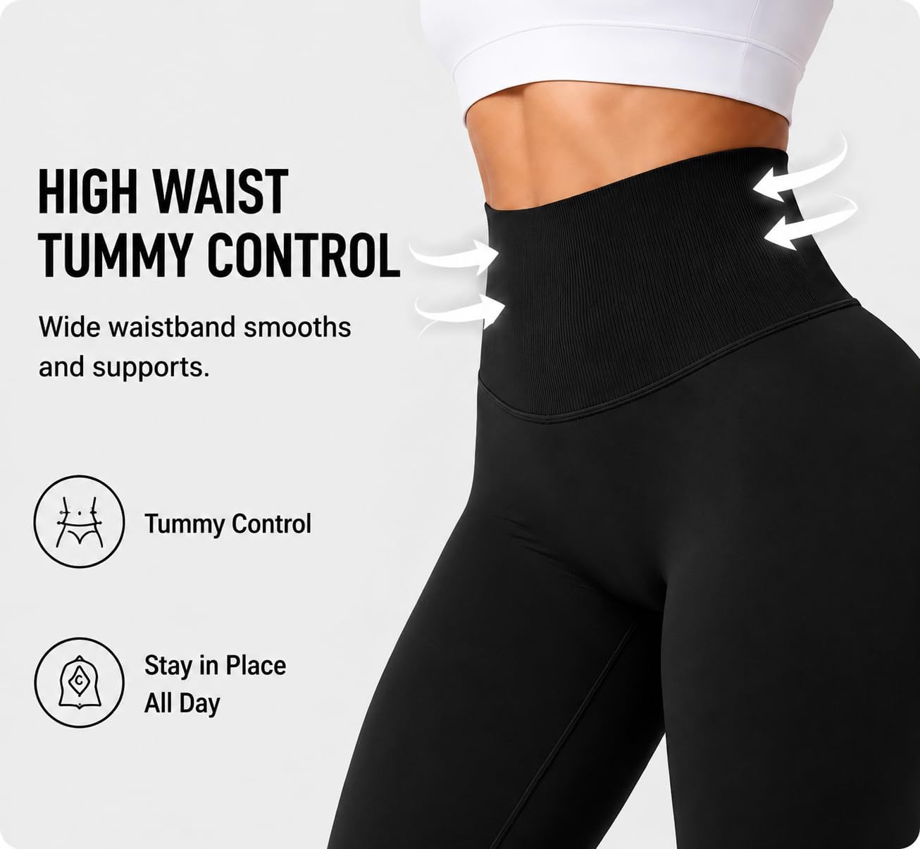 Women’s High Waisted Butt Lifting Leggings Tummy Control Workout Yoga Pants