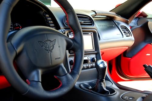 Miniatura 4 de RedlineGoods Funda de palanca de cambios - Palanca de cambios C6 compatible con Chevrolet Corvette C5 1997-04. Hecho a medida, no universal. Gamuza