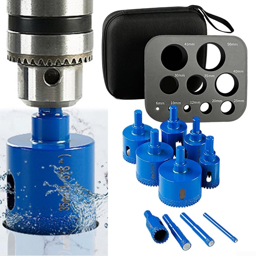 Set di 10 pezzi per trapano elettrico, legno, plastica, metallo, per fai da te, lavori di bricolage, lavori di perforazione