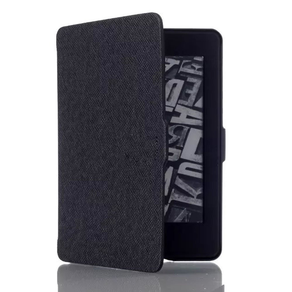 Smart Cover Case for Kindle Paperwhite Ereader PU Leather Slim Ebook Covers,6'' KPW Cover (Black)