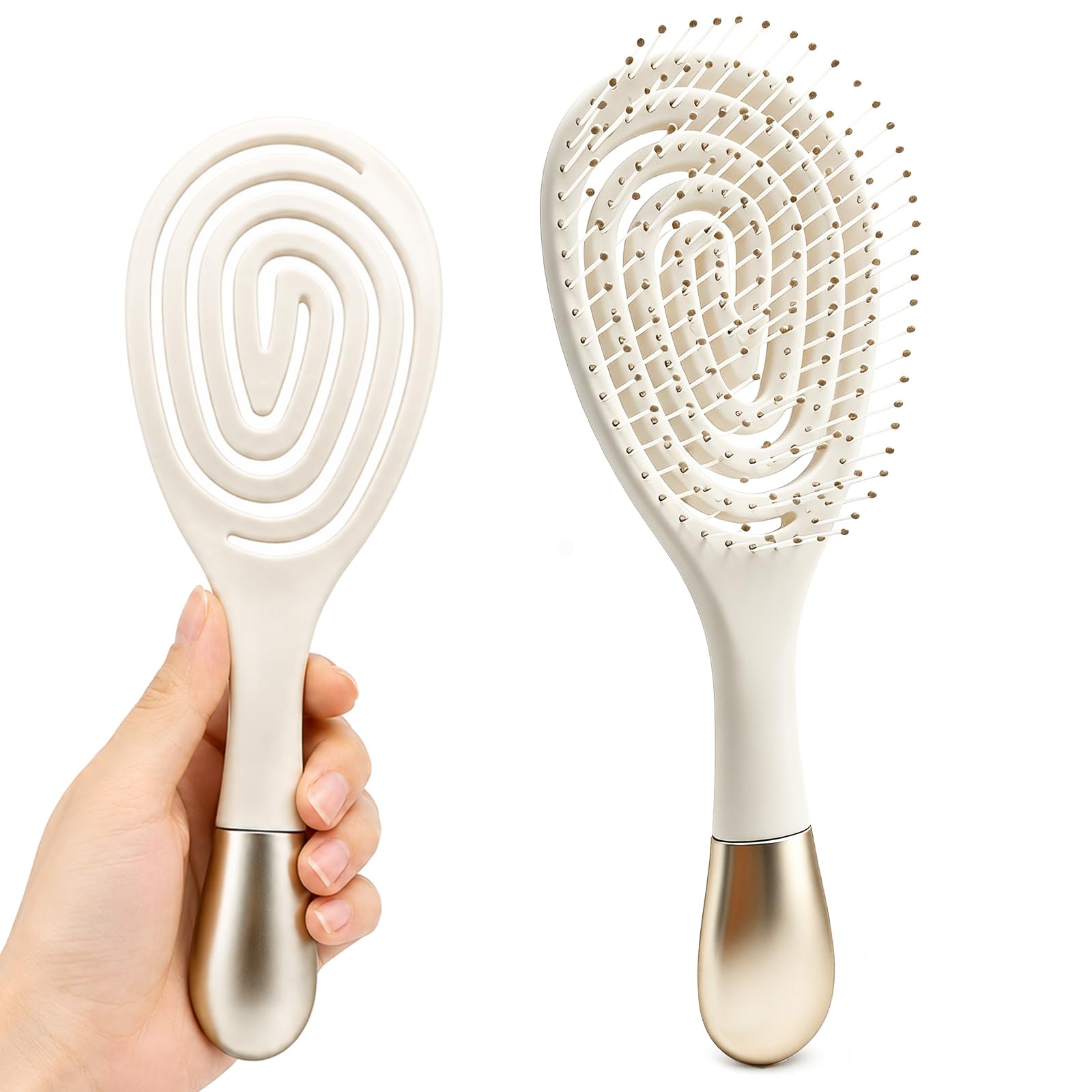Detangler Hairbrush, Vented Soft Bristle Hair Brush