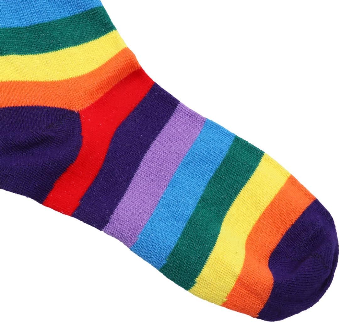 Kaerm Women Girls Striped Knee Thigh High Socks Leg Warmers Costume Party Cosplay